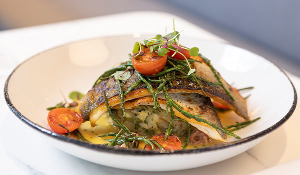 A plate of the delicious food served at the Novotel Restaurant