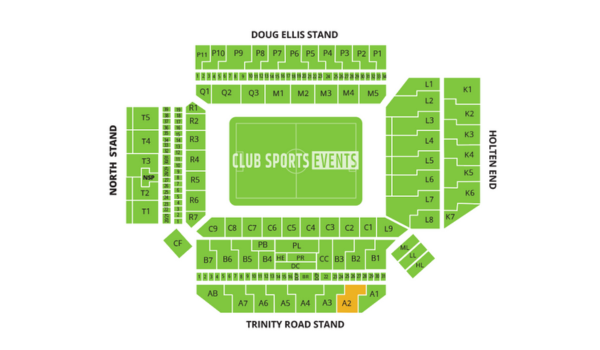 Aston Villa The Lower Grounds Hospitality Seating Plan