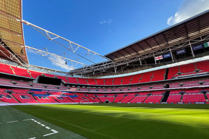 Wembley Stadium inside image showing arch